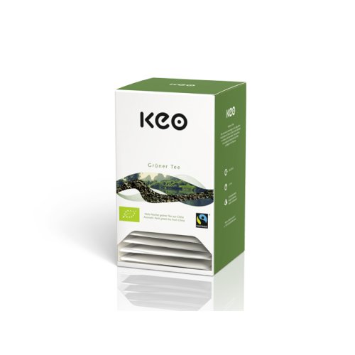 Keo Tee - GRÜNER TEE - Bio & Fairtrade 20 Pyramidenbeutel DE-ÖKO-006