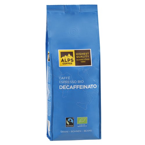 Alps Coffee Schreyögg - DECAFFEINATO BIO - 500g Bohnen DE-ÖKO- 006 Fairtrade
